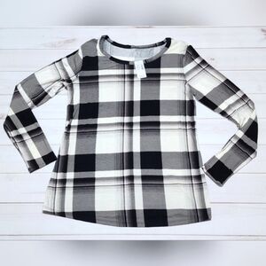 Maurices 24/7 Flawless Plaid Crew Neck Tee Size Small New With Tags